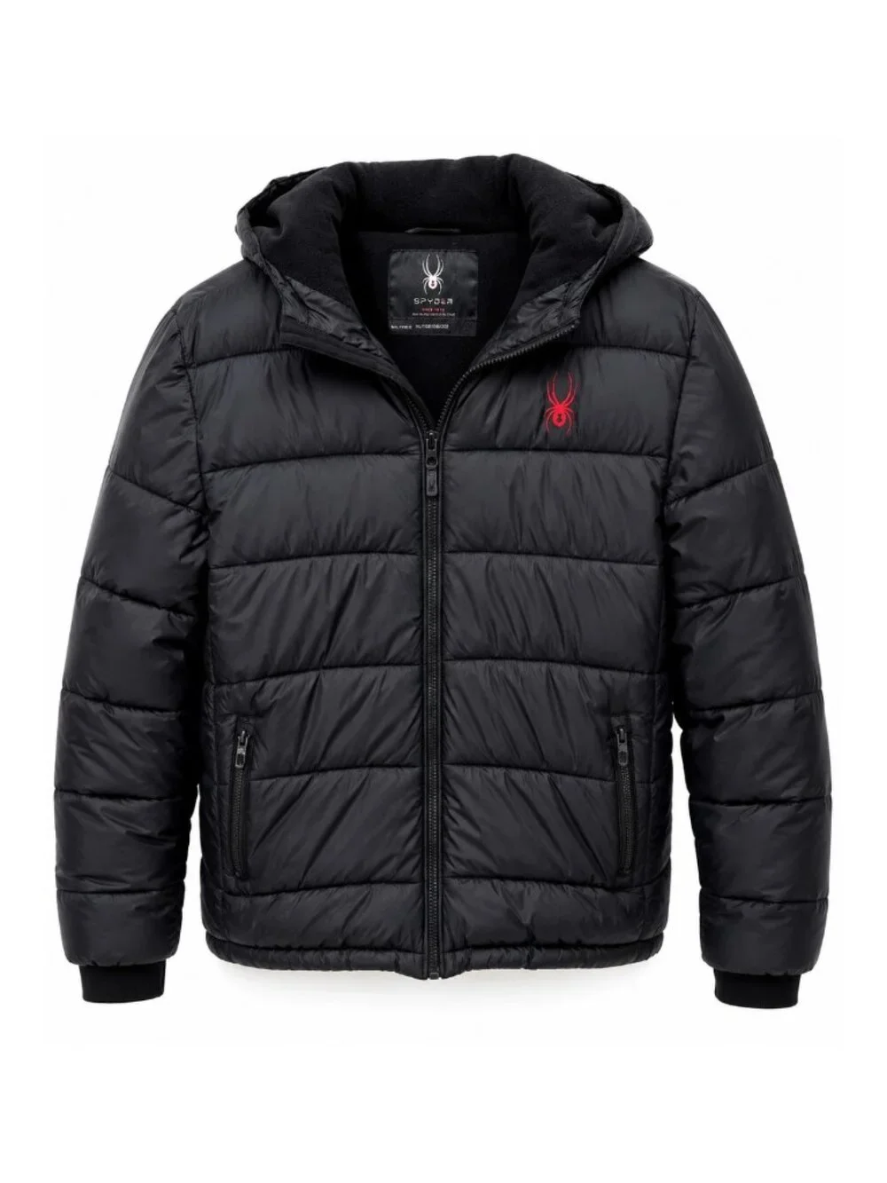 Spyder Youth Hooded Puffer Jacket | Youth XL (18/20) | Black
